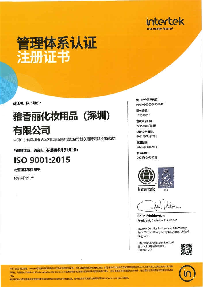 ISO9001：2015 中文